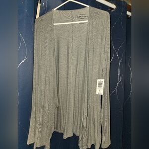 Torrid GRAY Drape front Cardigan